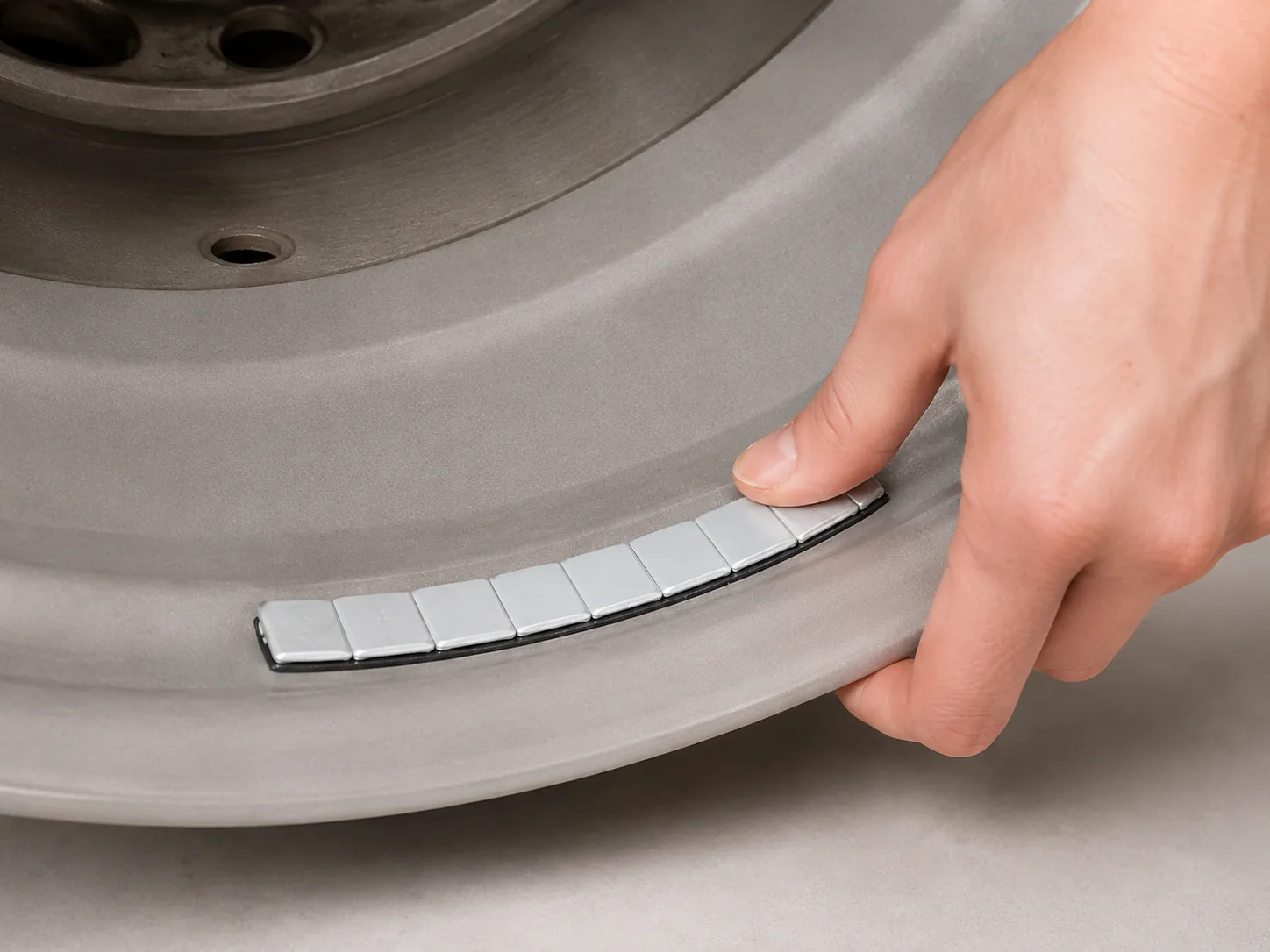 Wheel weight installation detail 7