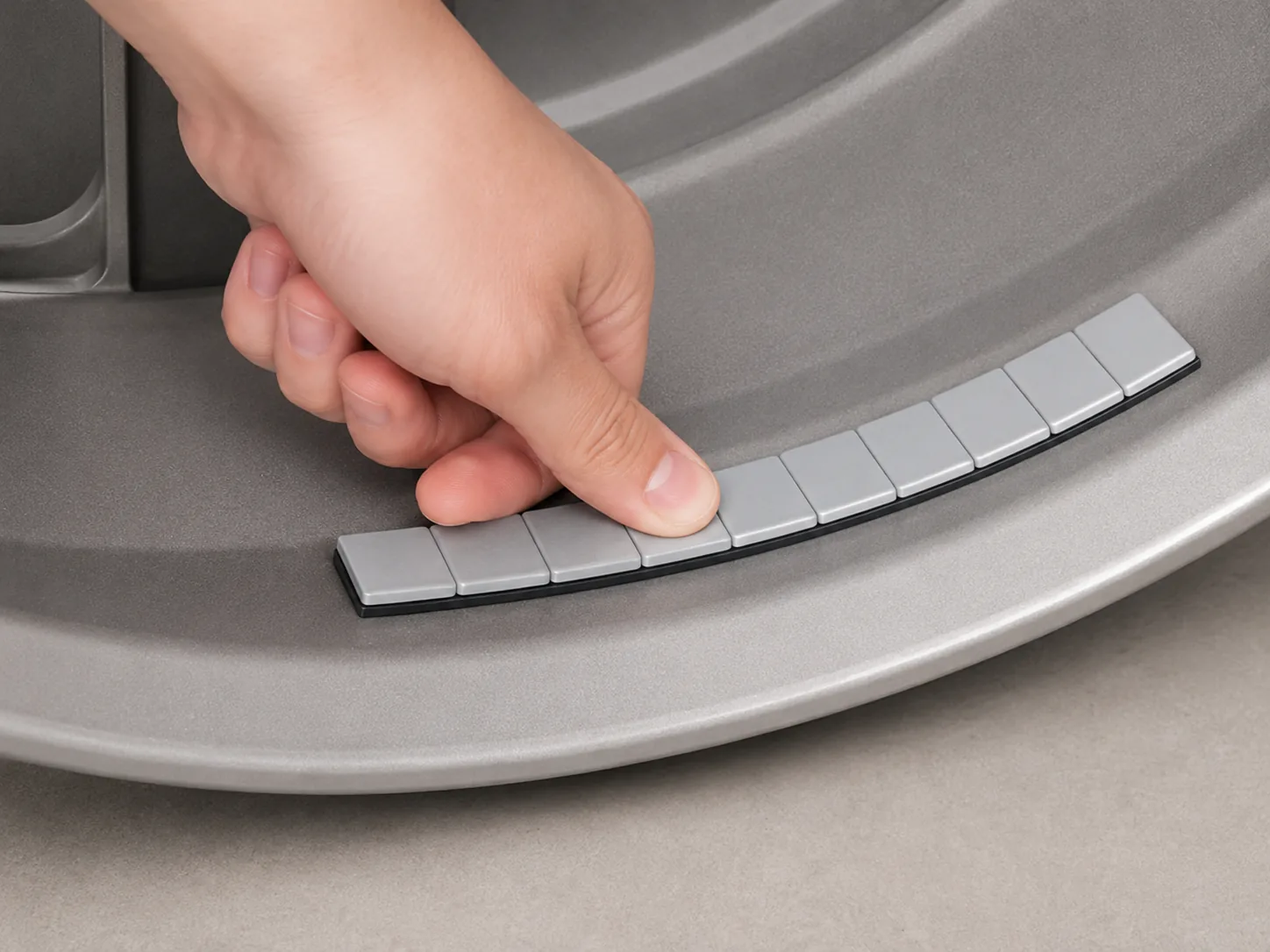 Wheel weight installation detail 8